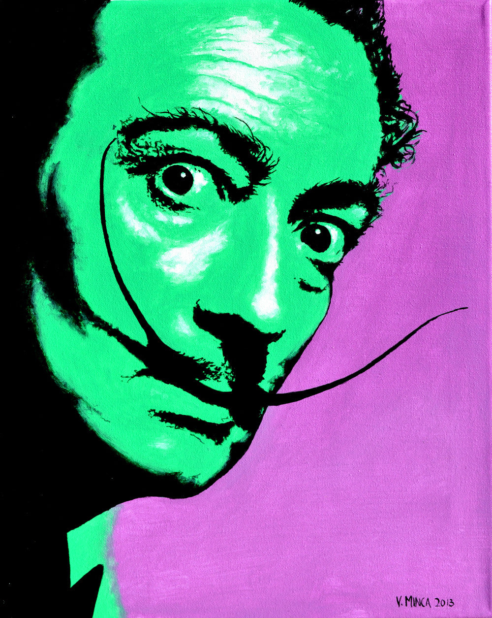 salvador dali painting acrylic on canvas